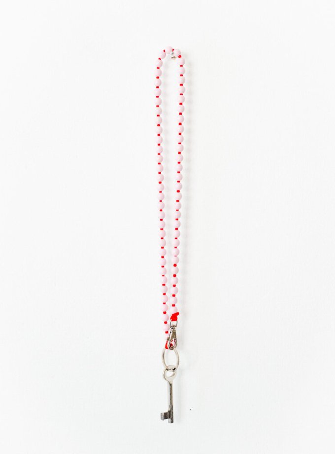 Keyholder Long Pastell Rose - Red