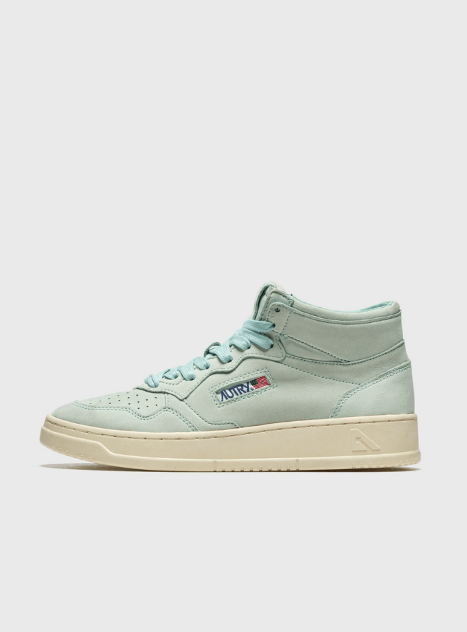 Autry Sneaker Mid Goat Skin Baby Blue