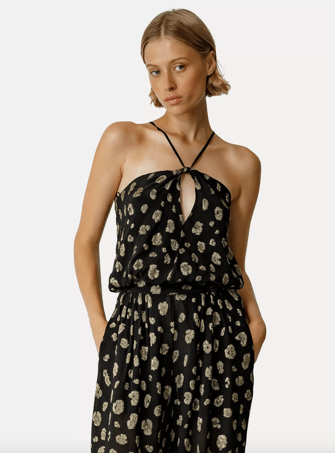 “A sky of stars" Top in Fil Coupé Georgette