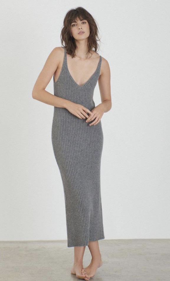 Cashmere Knitted V Neck Dress - Image 2