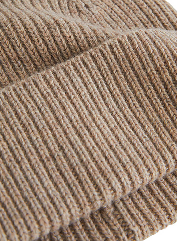 Beige Cashmere Beanie - Image 3