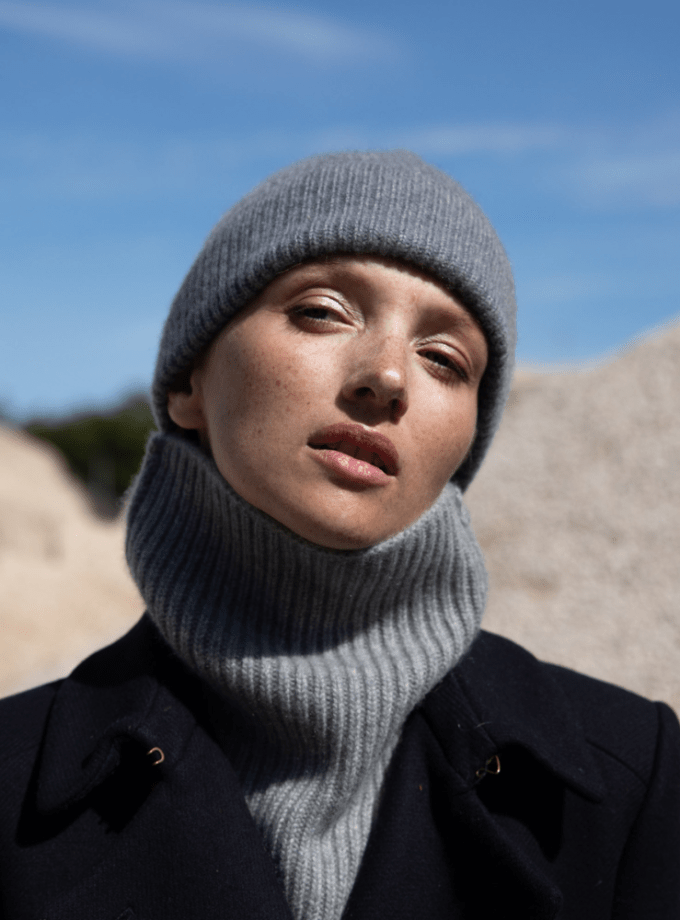 Grey Cashmere Collar