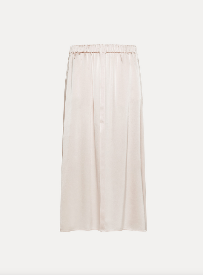 Essential Silk Satin Elasticated Skirt