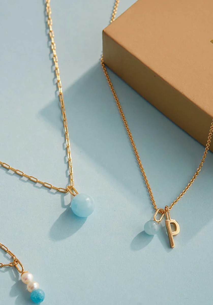 Stone Drop Charm Aquamarine - Image 3