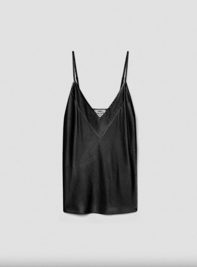 Shiny Anvers Satin Strap Top