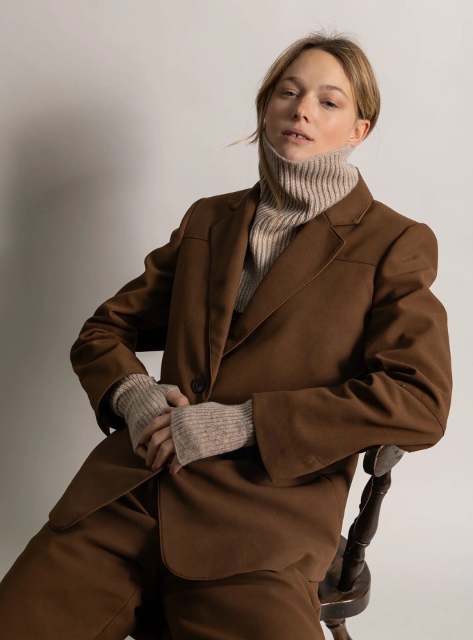 Beige Cashmere Mittens