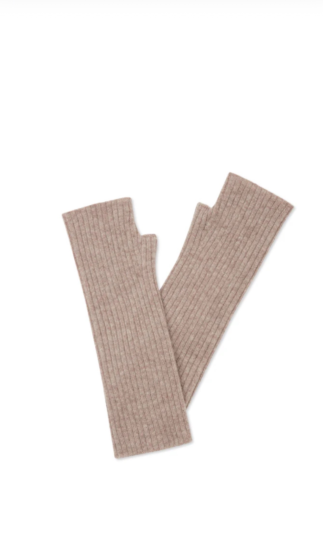 Beige Cashmere Mittens - Image 2