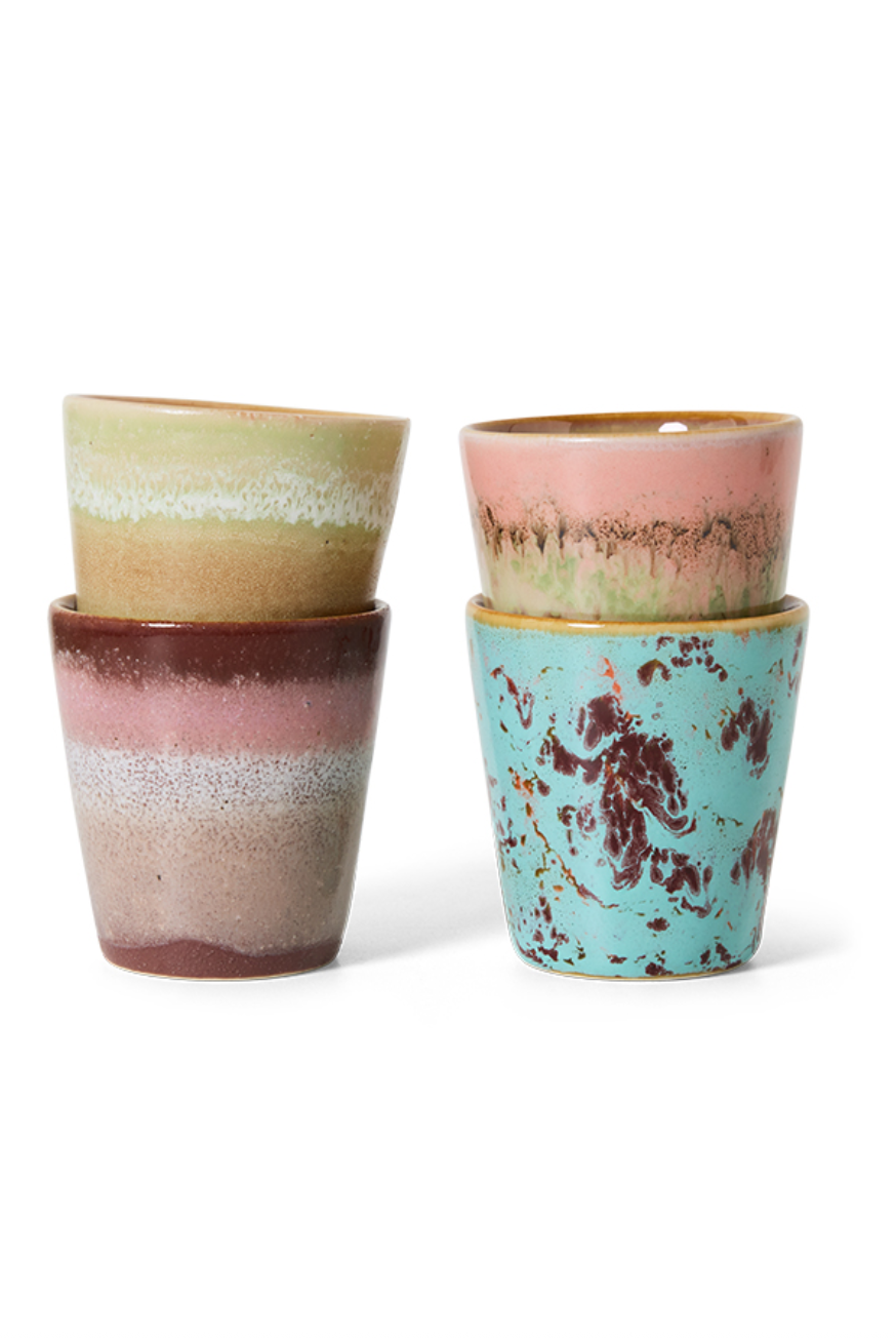 70s Ceramics Ristretto Mugs Futurism - Image 4