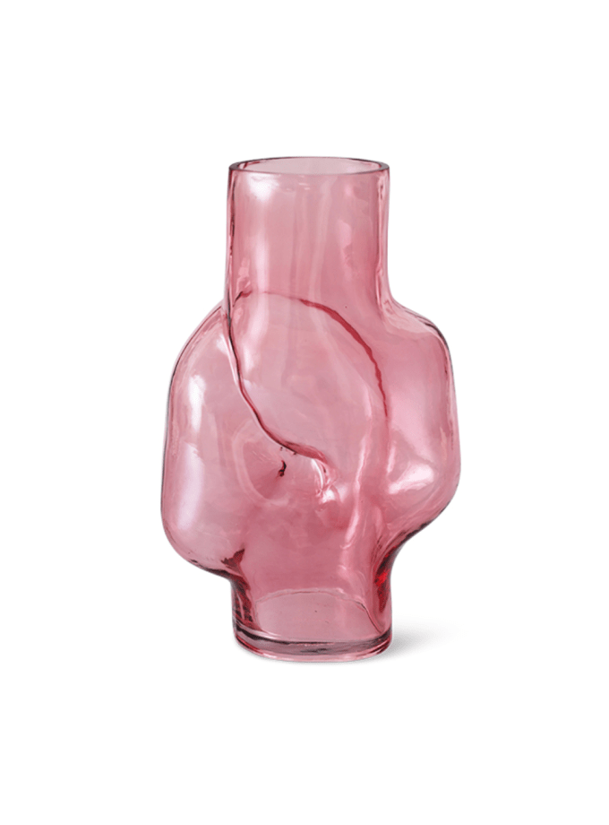 Gleam Glass High Vase Rose