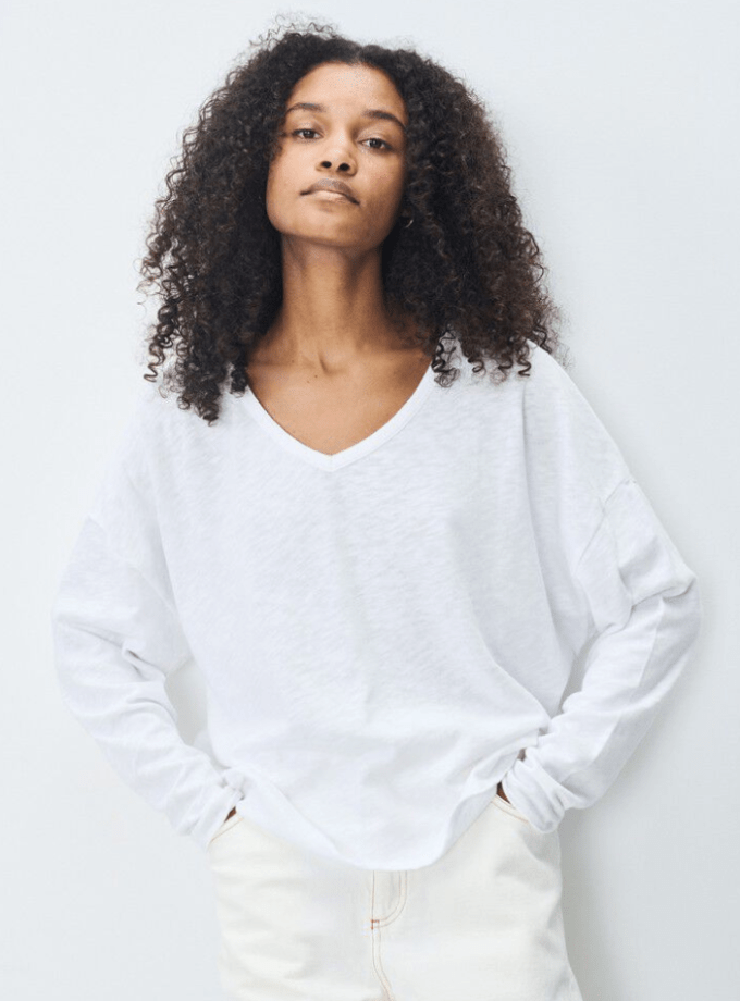 Sonoma V-Neck Shirt White