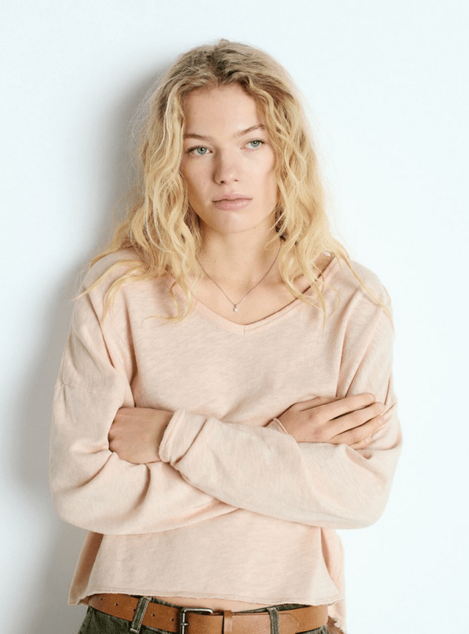 Sonoma V-Neck Shirt Biscuit