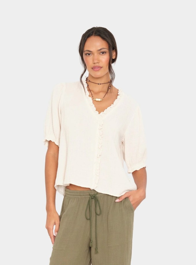 Jenna Shirt Oysterette