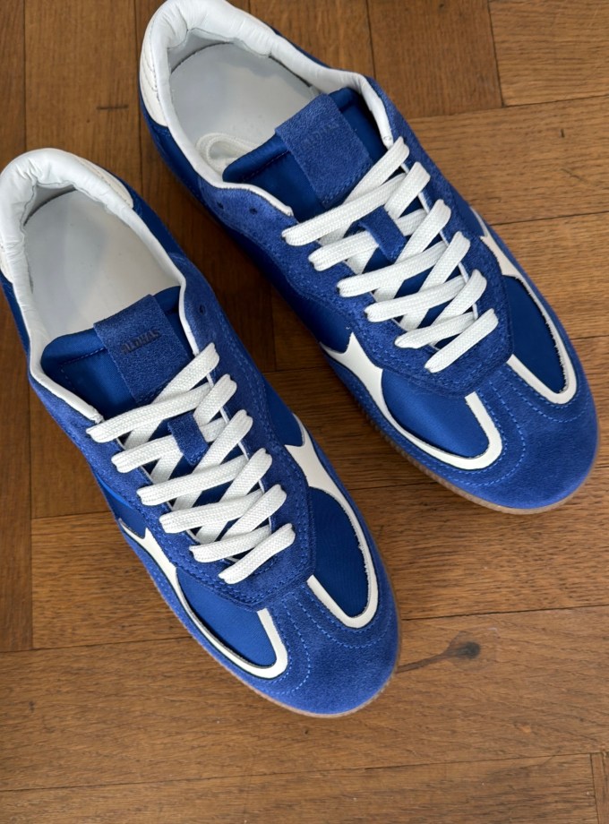 Rife Sheen Blue Leather Sneaker