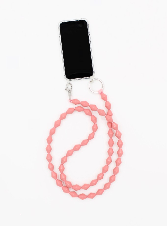 Phone Necklace Zickzack Blush Long