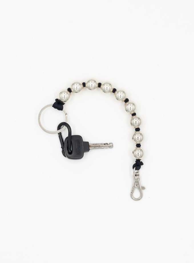 Big Pearls Short Keyholder Black