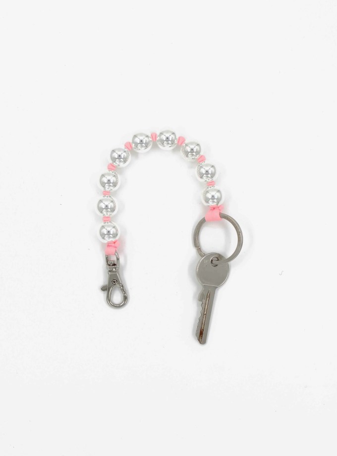 Big Pearls Short Keyholder Pink
