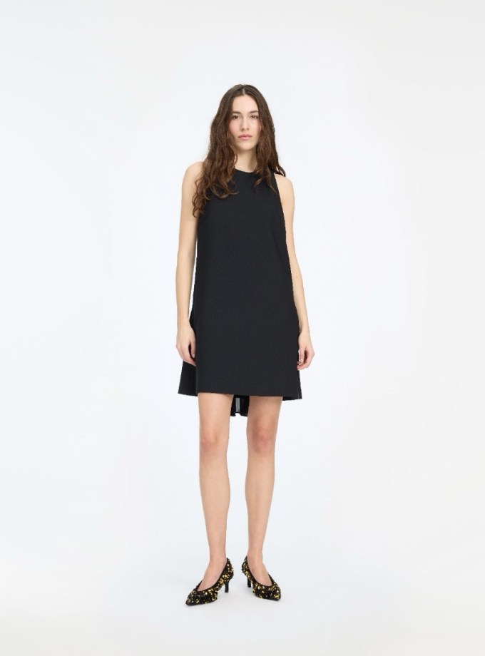 Crepe Mini A-Line Dress