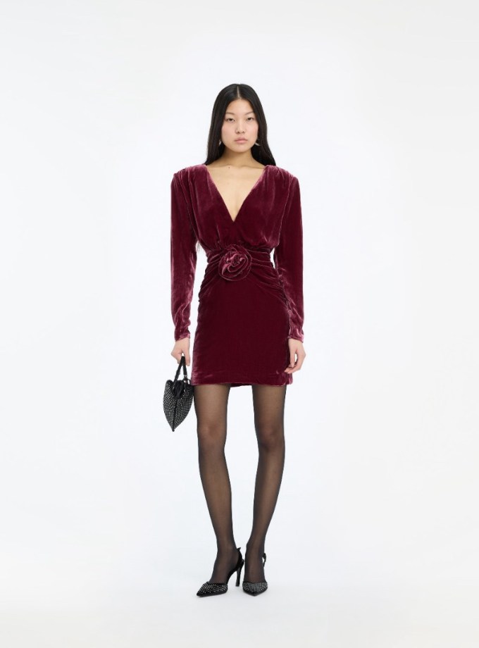 Silk Velvet Mini Dress