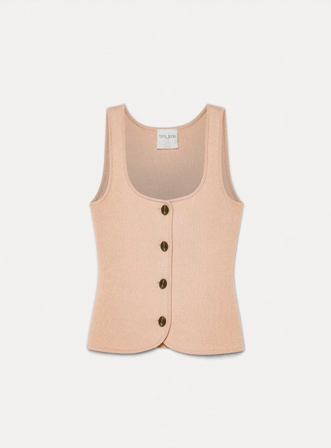Wool Cashmere Bustier Vest